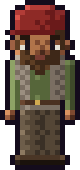 A woodcutter, frozen